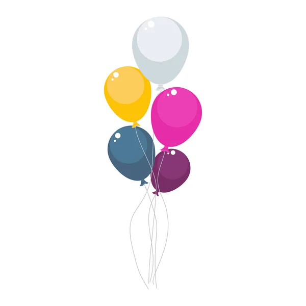 Un tas de ballons colorés. Pour les cartes de vœux de félicitations . — Image vectorielle