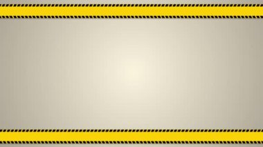 İnşaat altında uyarı işareti. arka planda 2D animasyonlu logo.