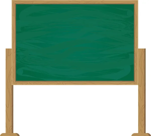 Green chalkboards az osztályteremben állvány rack — Stock Vector