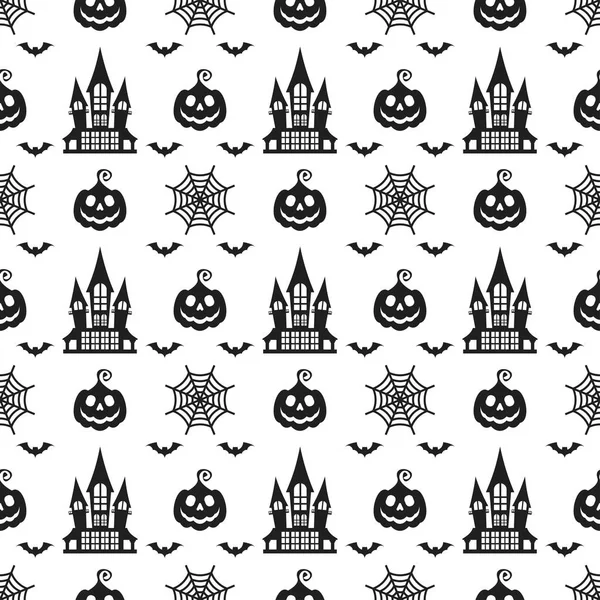 Halloween naadloos patroon. Design elementen voor Halloween party poster. — Stockvector