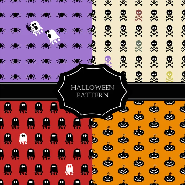 Nahtloses Muster zu Halloween. Gestaltungselemente für Halloween-Party-Plakate. — Stockvektor