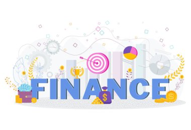 Tipografi finansı. Finansal iş kavramı. İş metaforu.