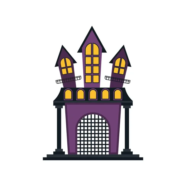 Castelo de Halloween vetorial. Elementos de design para halloween — Vetor de Stock