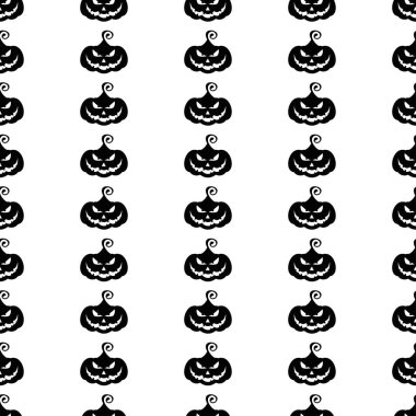 Düz çizgi film Vektör Cadılar Bayramı Kusursuz desen arkaplanı