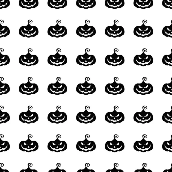 Dibujos animados plana Vector Halloween sin costuras patrón de fondo — Archivo Imágenes Vectoriales