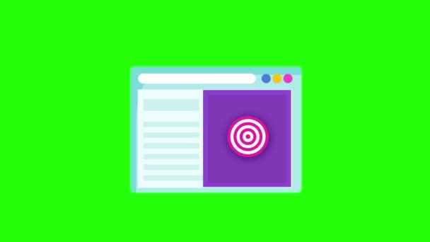 Pagar por animação clique. O cursor clica no alvo. Chave Chroma. 2D Imagens de vídeo . — Vídeo de Stock