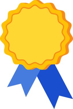 Yüksek Kalite Madalya Simgesi. Düz vektör illüstrasyonu.