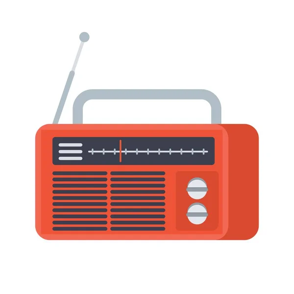 Retro-radio. Reclame-uitzendingen, muziek- en audioshows. — Stockvector