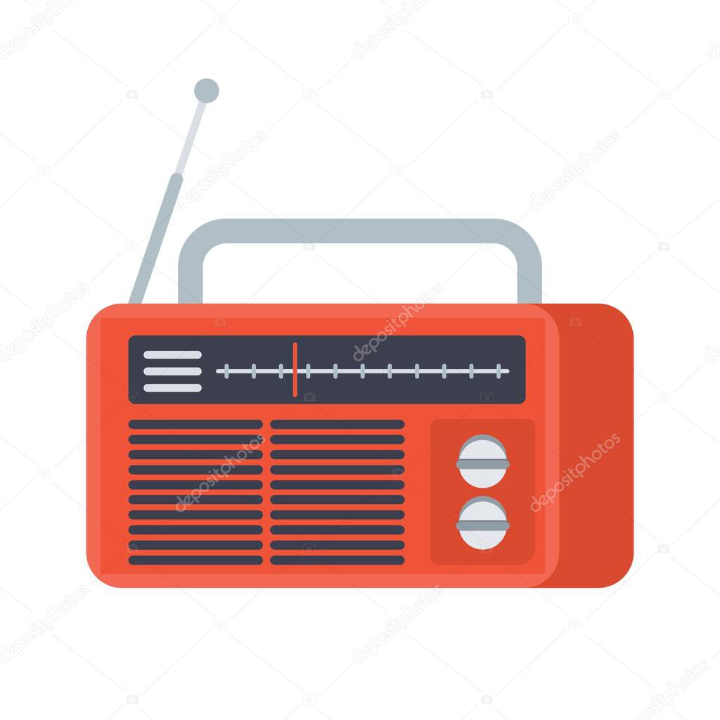 Retro radio. Advertising broadcasts, music and audio shows.
