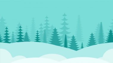 Kış karlı kışın ıssız manzarası. Yatay sonsuz uzaklık arkaplanı