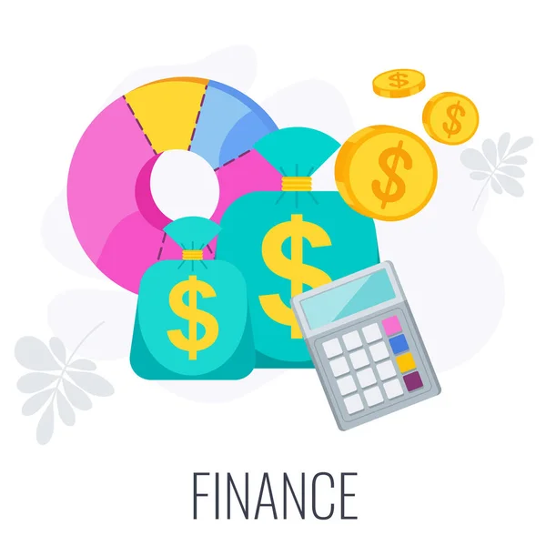 Icona Finanza. Strategia, gestione e marketing Infografica. — Vettoriale Stock