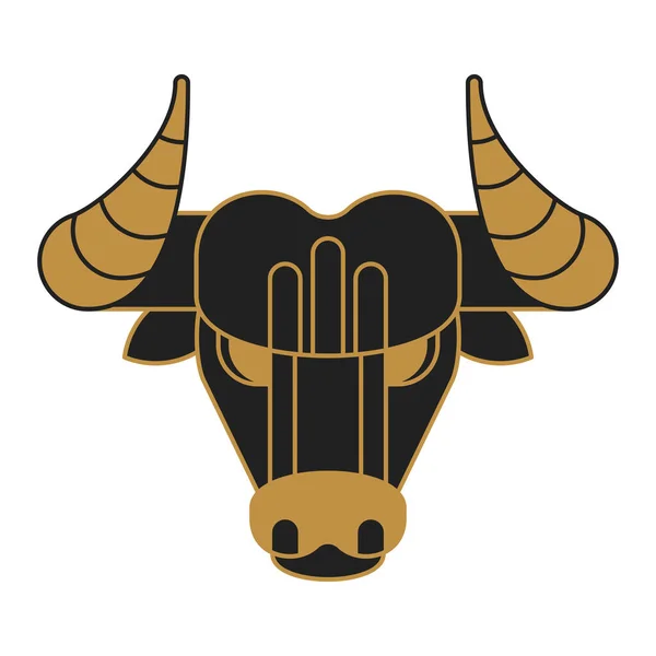 Logo Bull Head sur fond blanc. — Image vectorielle