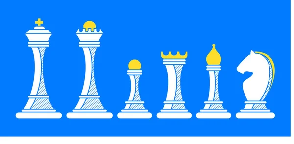 Zestaw liczb do gry w szachy — Wektor stockowy