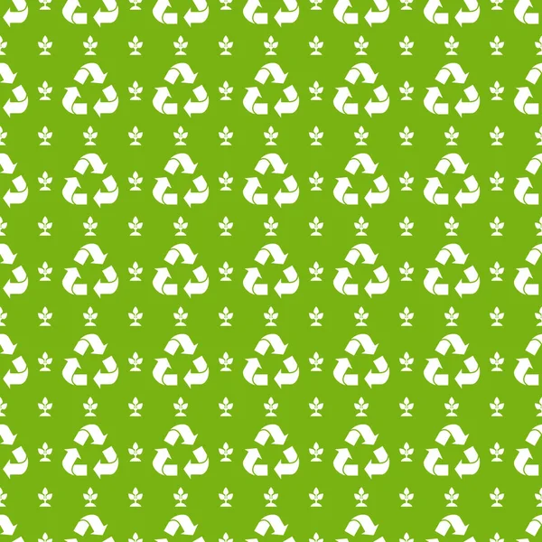 Recycle ecologie Naadloos patroon. Platte vectorillustratie. — Stockvector