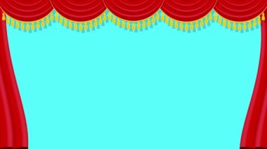 Kırmızı perdeler için Lambrequin ve pelmet