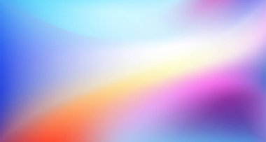 Soyut sıvı yanardöner dalga arkaplanı. Holografik bulanık yumuşak pastel bg. Yanardöner renklerin pürüzsüz geçişleri. Gökkuşağı inci akışı. Garip, rüya gibi bir duvar kâğıdı. Vektör illüstrasyonu, EPS 10.