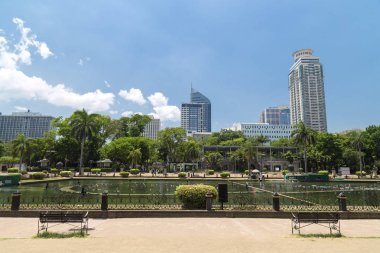 Rizal park, Manila, Filipinler'den şehre bakış