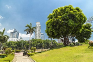 Rizal Luneta park, Manila, Filipinler Çin bahçesinden Güneşli parlak görünümü