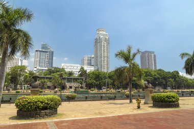 Rizal park, Manila, Filipinler'den şehre bakış