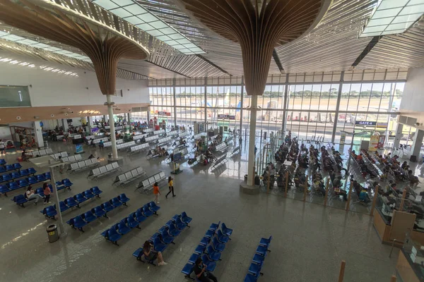 Palawan Fülöp Szigetek Május 2019 Puerto Princesa Repülőtér Kiindulási Terület — Stock Fotó