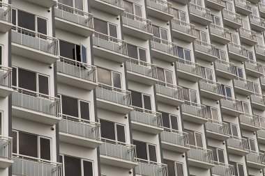 Manila, Filipinler-Aralık, 30, 2015: yeni daire bina apartman cephe