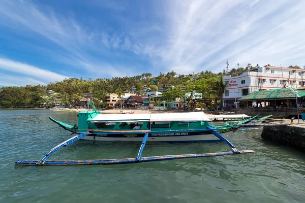 Sabang Пуерто Галера Філіппіни Січня 2017 Морський Пейзаж Пристані Моря — стокове фото