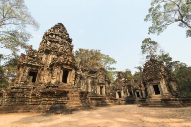 Kamboçya Angkor Wat Tapınağı kompleksi kalıntıları