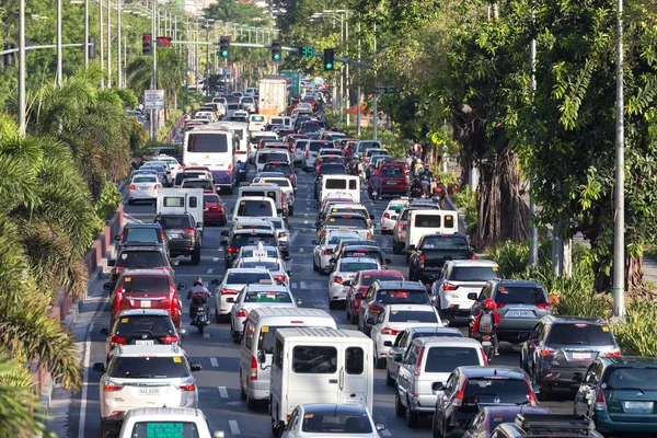 Manilla Filippijnen Mei 2017 Zwaar Verkeer Weg Naar Manilla Spits — Stockfoto