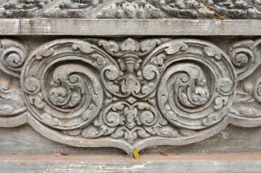 Angkor Wat tapınak duvarında Khmer kültürünün Bas Rölyef duvar, Kamboçya, yakın