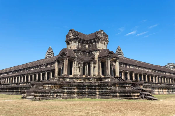 Antik Khmer Arkitektur Morgonen Panorama Utsikt Över Temple Angkor Wat — Stockfoto