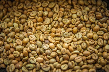 kavrulmuş kahve çekirdekleri. yüksek kaliteli içecekler yapmaya hazırdır. Espresso, latte veya cappuccino gibi