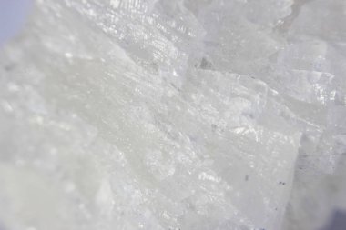 yarı değerli taş Beyaz Kuvars, makro fotoğrafçılık. Doğum - Mısır