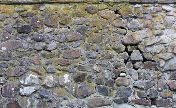 Stone Wall Artistic Veins Many Cobblestones Glued Cement Karelia — Stock Photo, Image