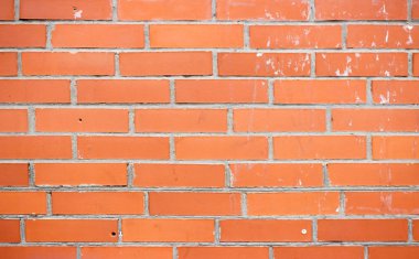 Duvarın arka planında kırmızı tuğla.