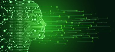 Büyük veri ve yapay zeka vektör kavramı.