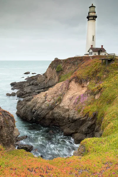 Mulen Himmel Våren Pigeon Point Lighthouse Pescadero San Mateo County — Stockfoto