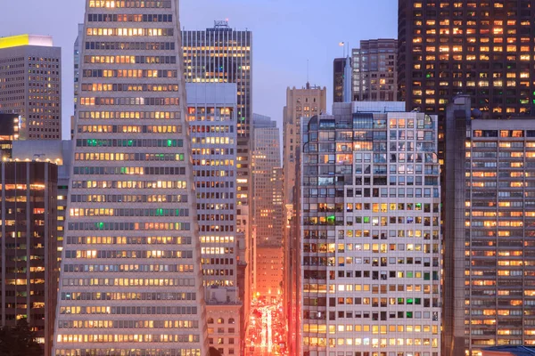 San Francisco Downtown Närbild Sett Från Telegraph Hill Historic District — Stockfoto