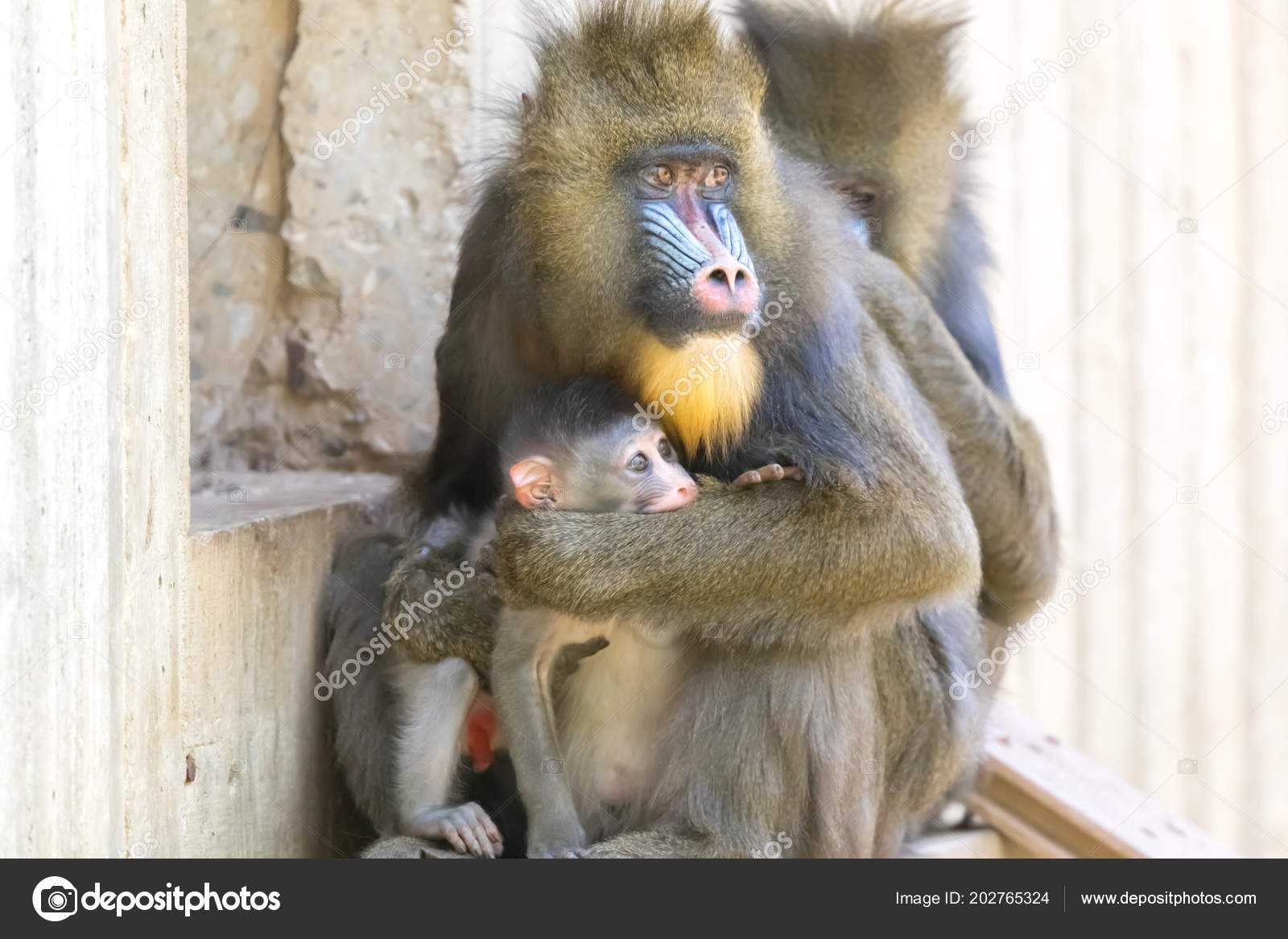 Mandrill Mom Protecting Her Baby Mandrill Only Largest Monkey World Stock Photo Image By C Yhelfman Mandrill Mom Protecting Her Baby Mandrill Only Largest Monkey World Stock Photo Image By C Yhelfman