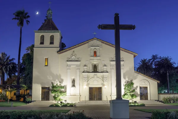 Santa Clara California Septiembre 2018 Exterior Iglesia Misión Santa Clara — Foto de Stock