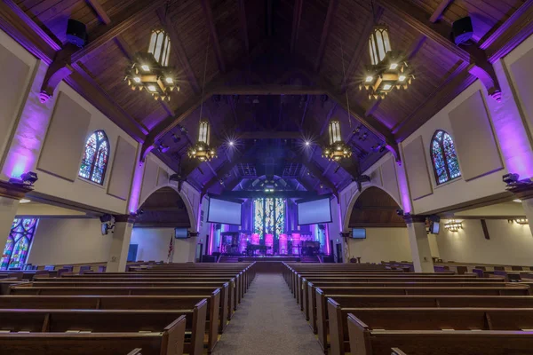 Menlo Park Califórnia Setembro 2018 Interior Igreja Presbiteriana Menlo Park — Fotografia de Stock