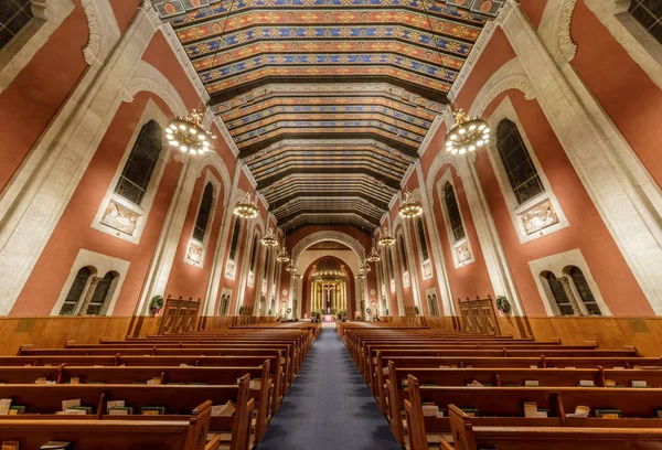 San Francisco Califórnia Dezembro 2018 Vista Interior Igreja Santa Cecília — Fotografia de Stock