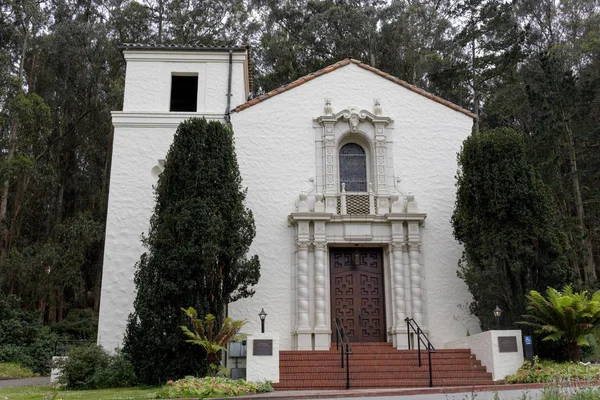 Faaden Presidio Chapel San Francisco California Historisk Spansk Kolonial Väckelse — Stockfoto