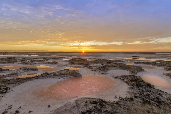 Dried Salt Marsh Colors San Francisco South Bay Alviso Marina — Stock Photo, Image