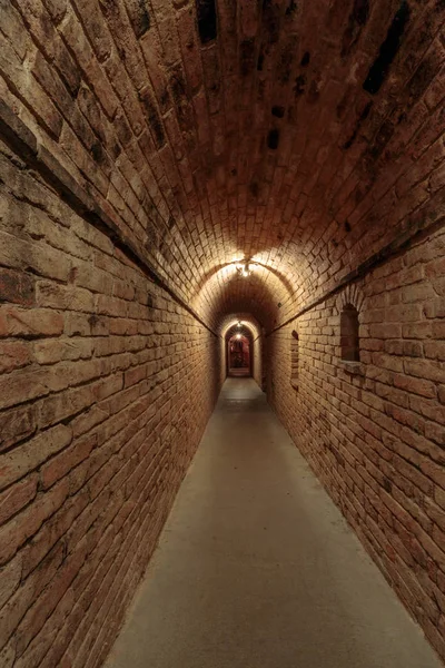 Calistoga California April 2019 Underground Wine Cellar Passage Castello Amorosa — Stock Photo, Image