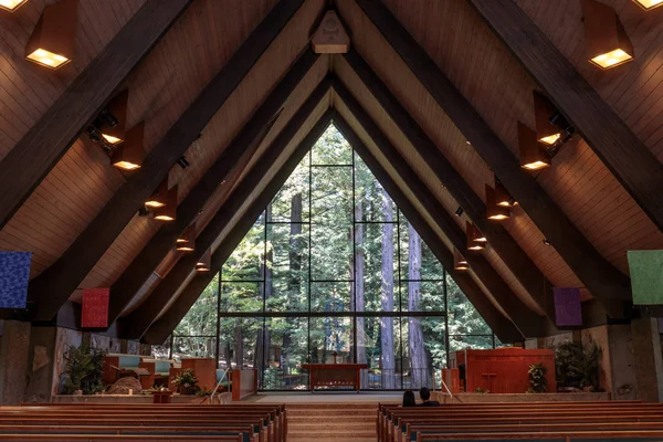 Κοιλάδα Portola Καλιφόρνια Σεπτεμβρίου 2019 Εσωτερικοί Χώροι Της Πρεσβυτεριανής Εκκλησίας — Φωτογραφία Αρχείου