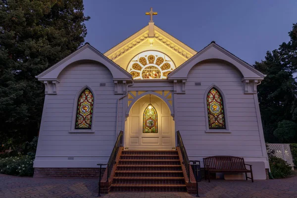 Lado Posterior Iglesia Natividad Menlo Park Condado San Mateo California — Foto de Stock