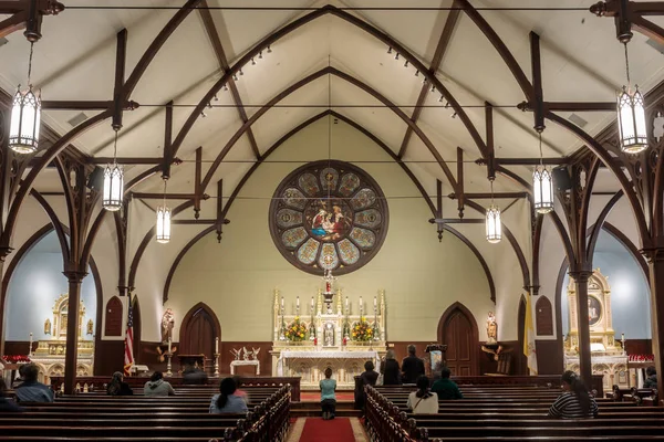 Menlo Park Califórnia Outubro 2019 Orações Igreja Natividade — Fotografia de Stock