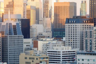 San Francisco Finans Bölgesi, Rus Tepesi üzerinden Sunset 'e yakın çekim..