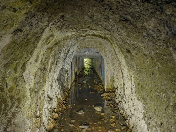 Övergiven Ocean Shore Railroad Creek Tunnel Davenport Kalifornien Usa — Stockfoto