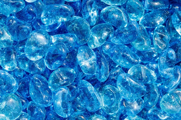 Stalowe Niebieskie Odblaskowe Skały Ogniste Hartowane Dekoracyjne Bryłki Szkła Ognistego — Zdjęcie stockowe